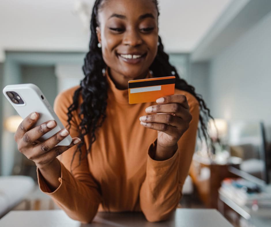Couple Smiling at a Phone